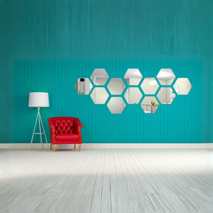Acrylic Hexagon Wall Decor Mirror  – Modern Geometric Wall Decoration