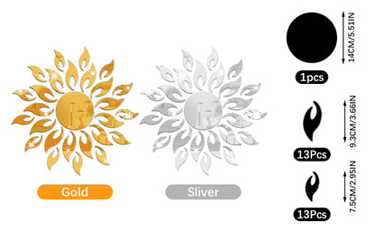 Acrylic Sunburst Mirror 3D Wall Decor Pakistan