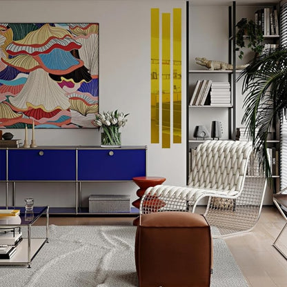 Modern Vertical Acrylic Mirror Strips – Wall Decor Set