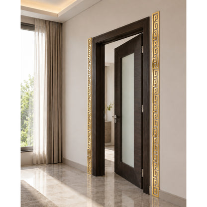 Golden Acrylic Door Border Panel – Luxury Entrance & Door Wall Decor